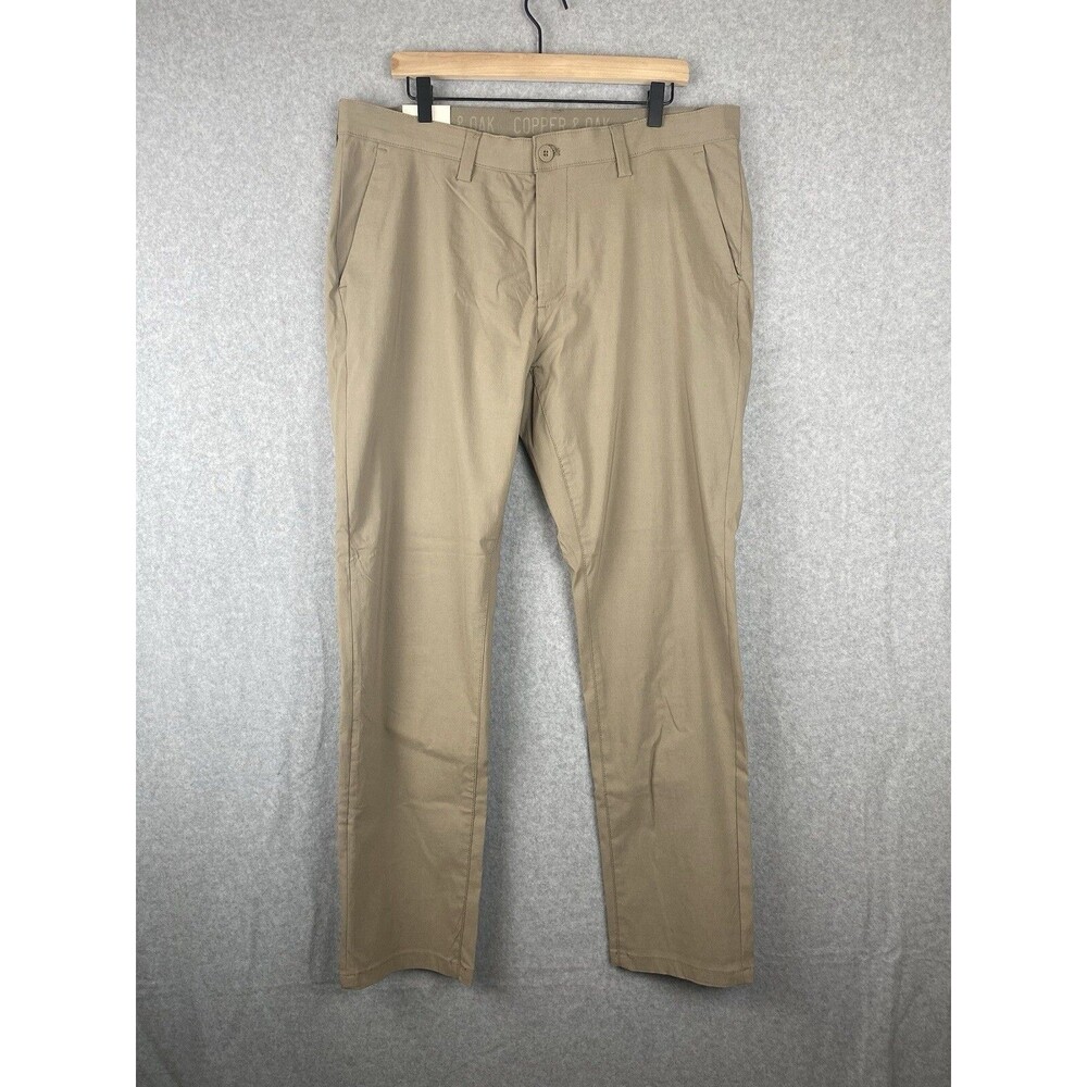 Copper & Oak Supply Co. Men’s 36x 32 Khaki Momentum Flat Front Chino PantsNWT
